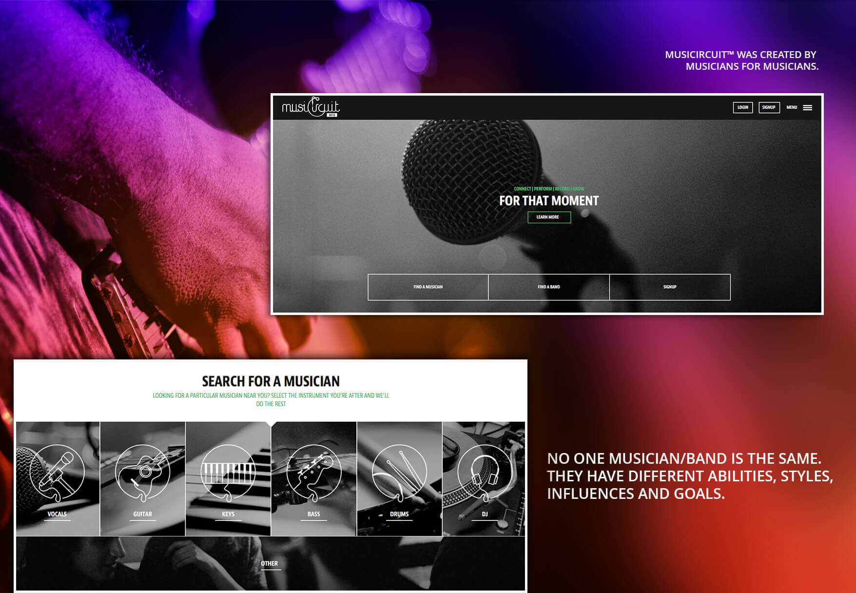 music website development using Drupal